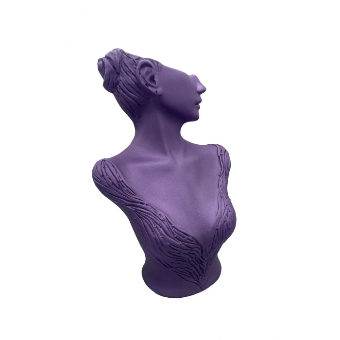 Polyester Malzeme Mor Renk 40 / 25 cm Takı Sergileme Mankeni