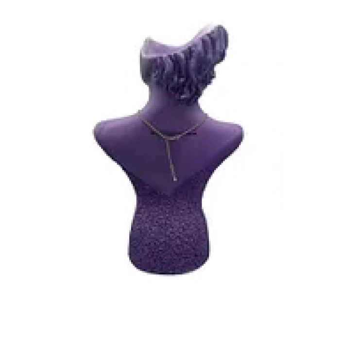 Polyester Malzeme Mor Renk 50 / 28 cm Takı Sergileme Mankeni
