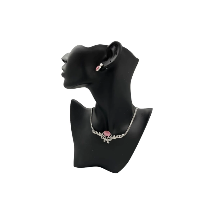 Yerli Üretim Polyester Malzeme Siyah Renk 28 / 18 cm Takı Sergileme Mankeni