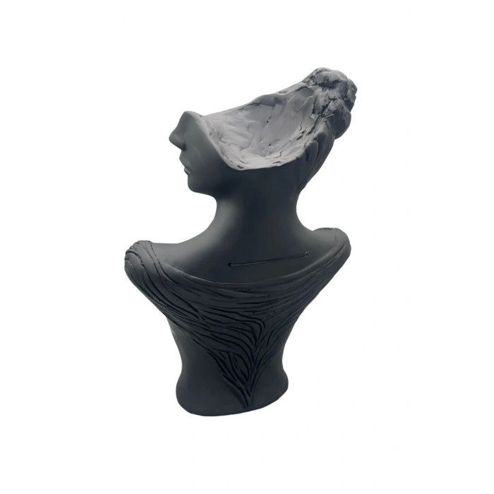 Polyester Malzeme Siyah Renk 40 / 25 cm Takı Sergileme Mankeni
