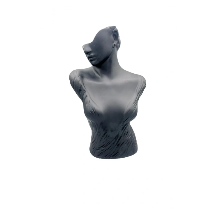 Polyester Malzeme Siyah Renk 48 / 28 cm Takı Sergileme Mankeni