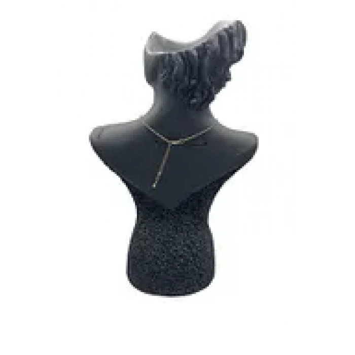 Polyester Malzeme Siyah Renk 50 / 28 cm Takı Sergileme Mankeni
