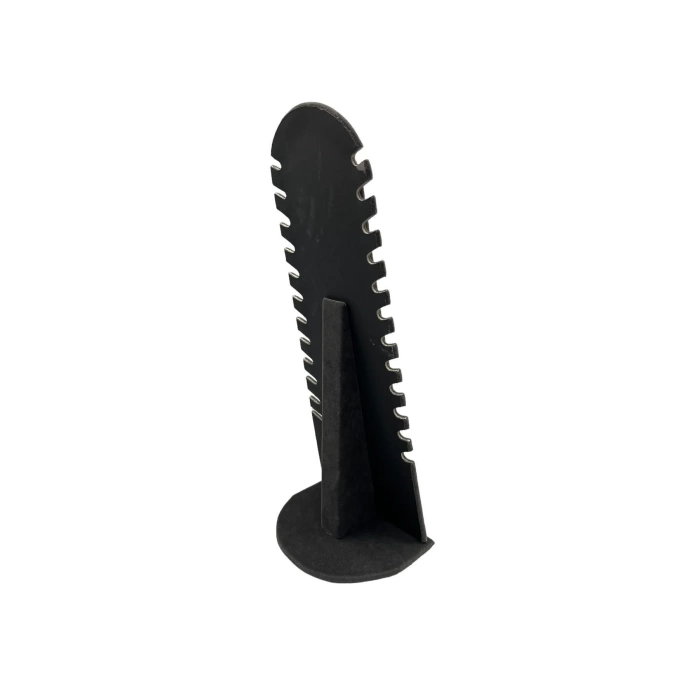 Yerli Üretim Riyad Model Süet Kumaş Füme Renk 31/11 Cm Ayaklı Kolye-halhal Sergileme Standı