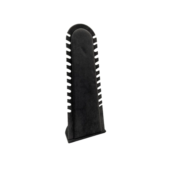 Yerli Üretim Riyad Model Süet Kumaş Füme Renk 31/11 Cm Ayaklı Kolye-halhal Sergileme Standı