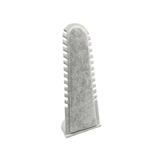 Yerli Üretim Riyad Model Süet Kumaş Gri Renk 31/11 Cm Ayaklı Kolye-halhal Sergileme Standı