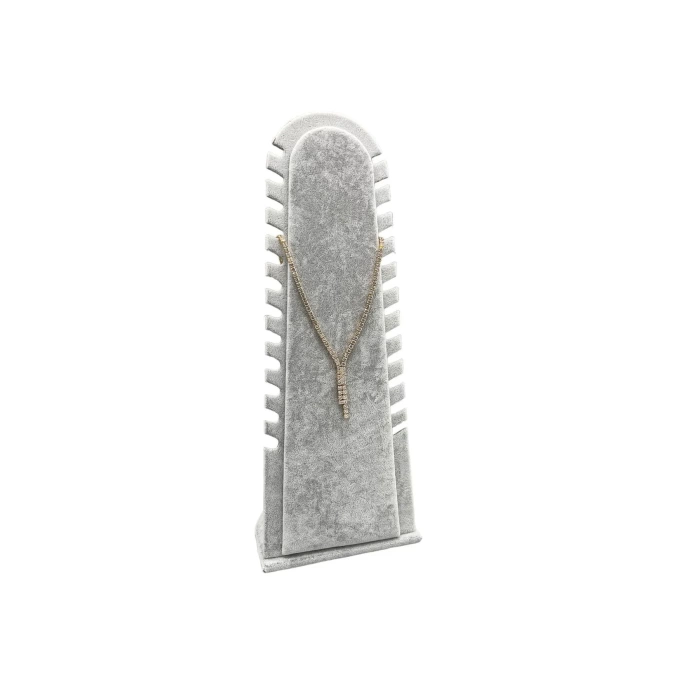 Yerli Üretim Riyad Model Süet Kumaş Gri Renk 31/11 Cm Ayaklı Kolye-halhal Sergileme Standı