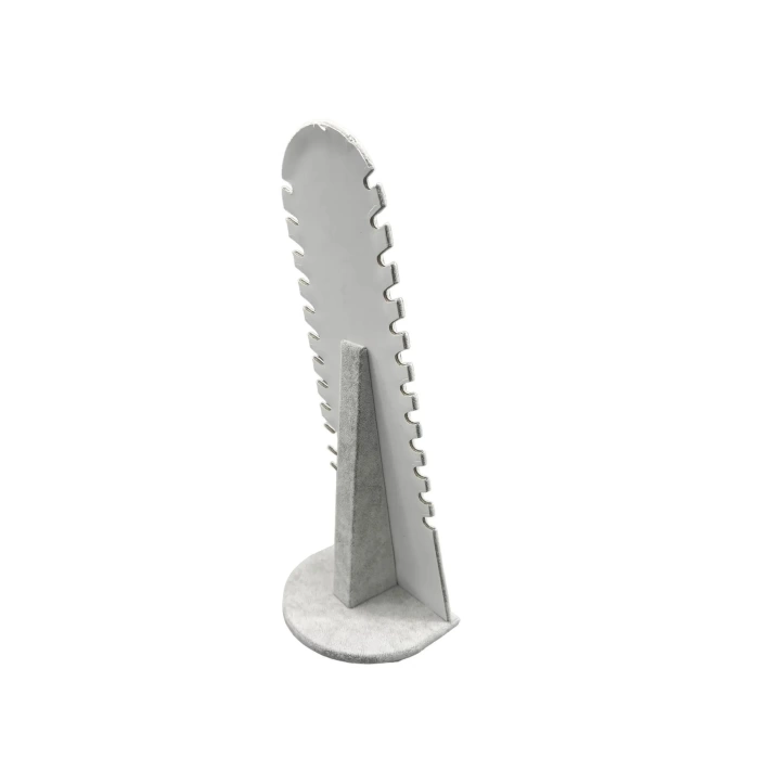 Yerli Üretim Riyad Model Süet Kumaş Gri Renk 31/11 Cm Ayaklı Kolye-halhal Sergileme Standı