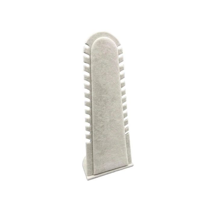 Yerli Üretim Riyad Model Süet Kumaş Krem Renk 31/11 Cm Ayaklı Kolye-halhal Sergileme Standı