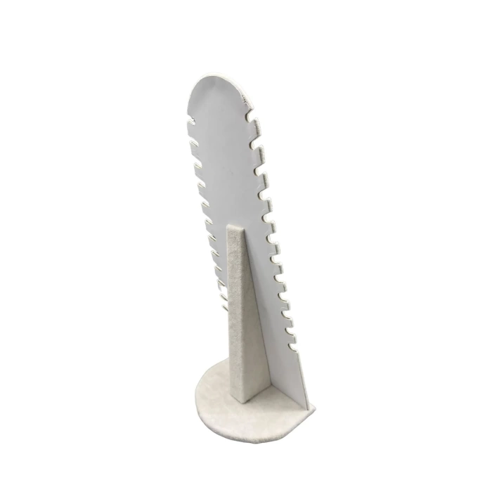 Yerli Üretim Riyad Model Süet Kumaş Krem Renk 31/11 Cm Ayaklı Kolye-halhal Sergileme Standı