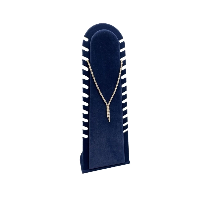 Yerli Üretim Riyad Model Süet Kumaş Lacivert Renk 31/11 Cm Ayaklı Kolye-halhal Sergileme Standı