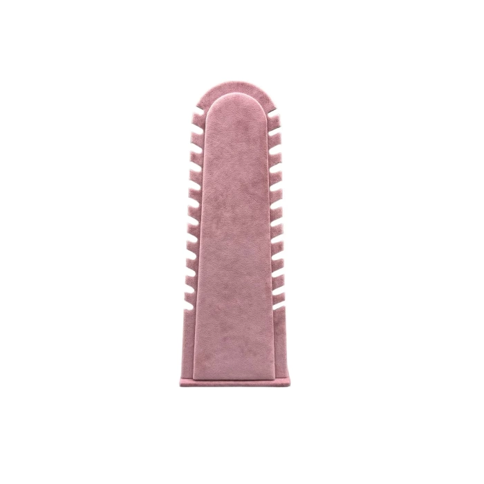 Yerli Üretim Riyad Model Süet Kumaş Pembe Renk 31/11 Cm Ayaklı Kolye-halhal Sergileme Standı
