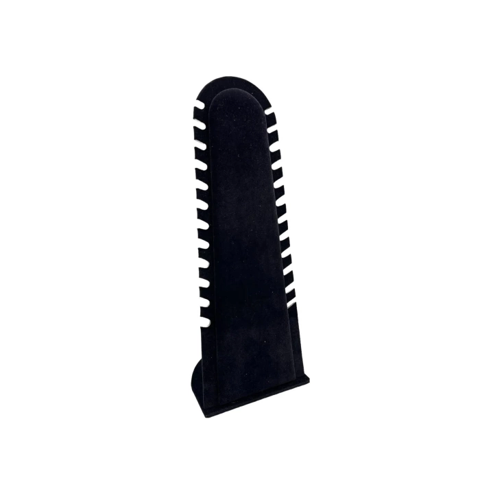 Yerli Üretim Riyad Model Süet Kumaş Siyah Renk 31/11 Cm Ayaklı Kolye-halhal Sergileme Standı