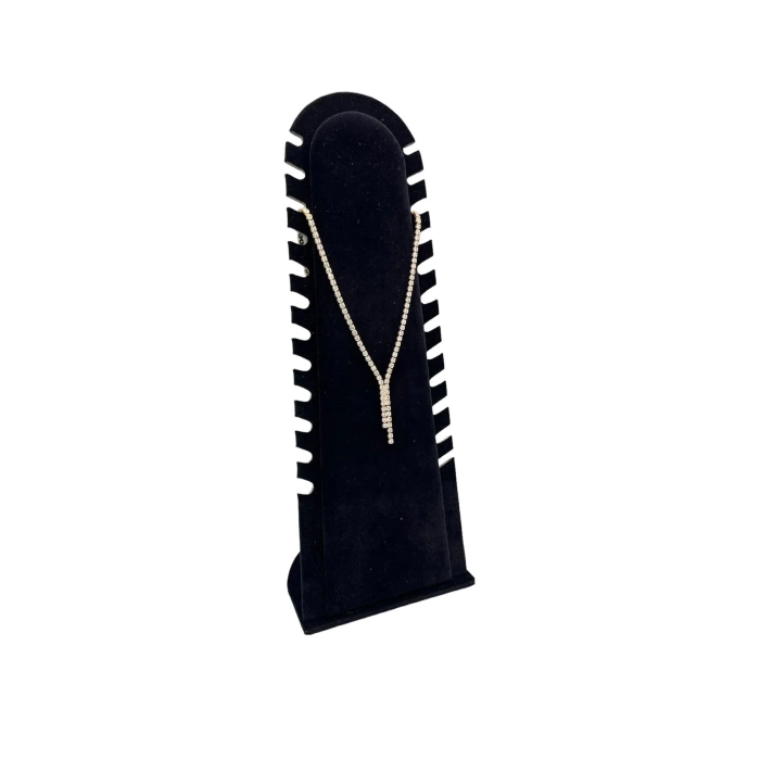 Yerli Üretim Riyad Model Süet Kumaş Siyah Renk 31/11 Cm Ayaklı Kolye-halhal Sergileme Standı