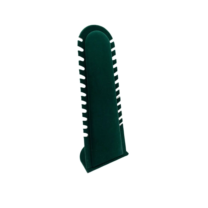 Yerli Üretim Riyad Model Süet Kumaş Yeşil Renk 31/11 Cm Ayaklı Kolye-halhal Sergileme Standı