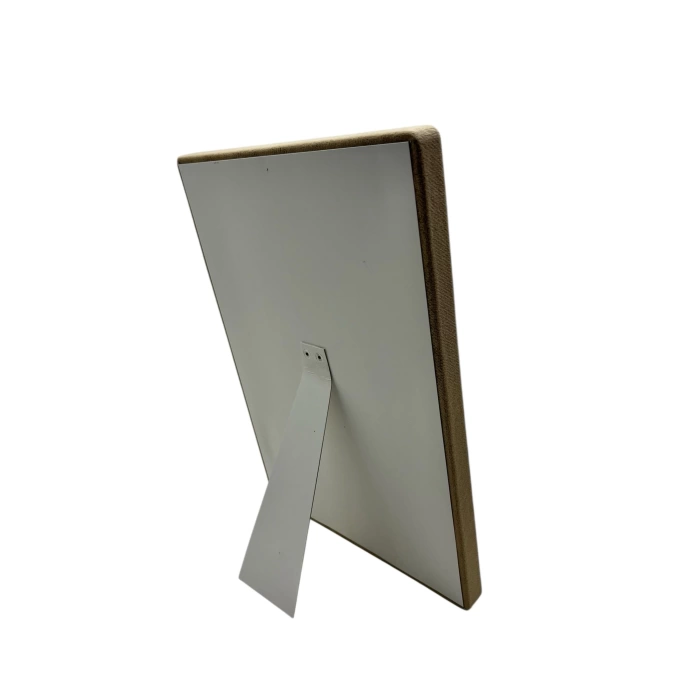 Yerli Üretim Roma Model Dikine Süet Kumaş Sütlü Kahve 34-24 Cm Ayaklı Üçlü Set Tabla Stand