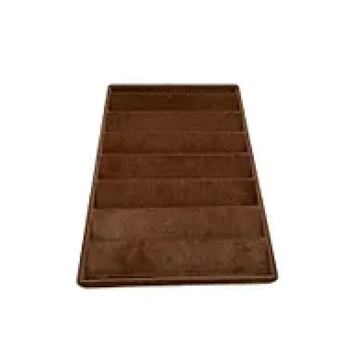 Yerli Üretim Saray Bosna Model Süet Kumaş Kahve Renk 34/24 Cm Kademeli Çekmece Içi Küpe Standı