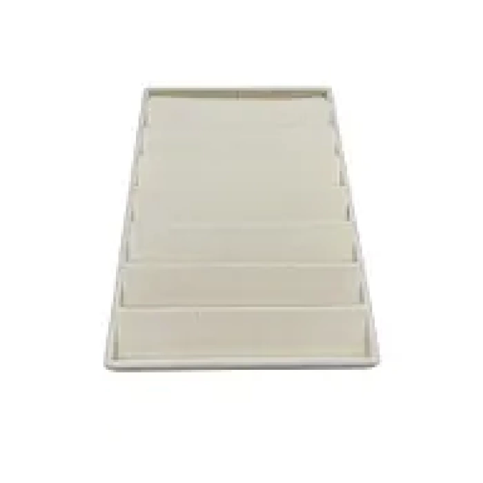 Yerli Üretim Saray Bosna Model Süet Kumaş Krem Renk 34/24 Cm Kademeli Çekmece I?çi Küpe Standı