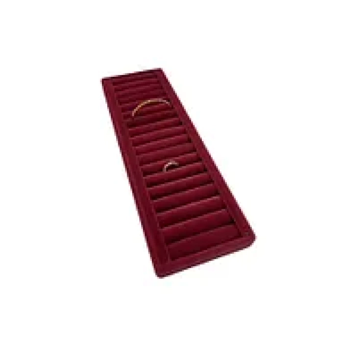 Yerli Üretim Süet Kaplama Bordo Renk Sosisli 35/11 Cm Bileklik Kelepçe Tablası