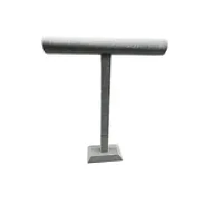 Yerli Üretim Süet Kaplama Gri Renk Uzun 48/41 cm Kolye -Tesbih Sergileme Standı