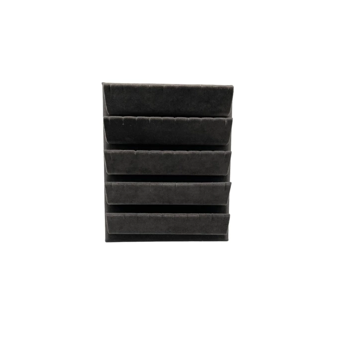 Yerli Üretim Süet Kumaş 20/16 Cm Füme Renk Ayaklı Küpe Standı