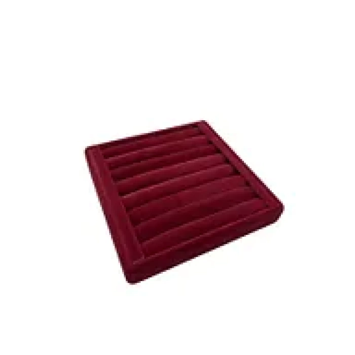 Yerli Üretim Süet Kumaş Bordo Renk 15 cm / 15 cm Yüzük Sergileme Standı
