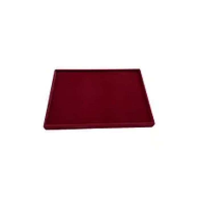 Yerli Üretim Süet Kumaş Bordo Renk 34/24 cm Takı Servis Sunum Tablası
