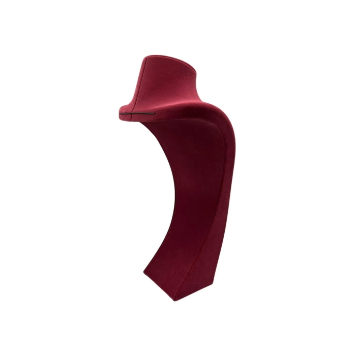 Yerli Üretim Süet Kumaş Bordo Renk Kolye Gerdanlık Zincir 39 Cm Takı Sergileme Mankeni