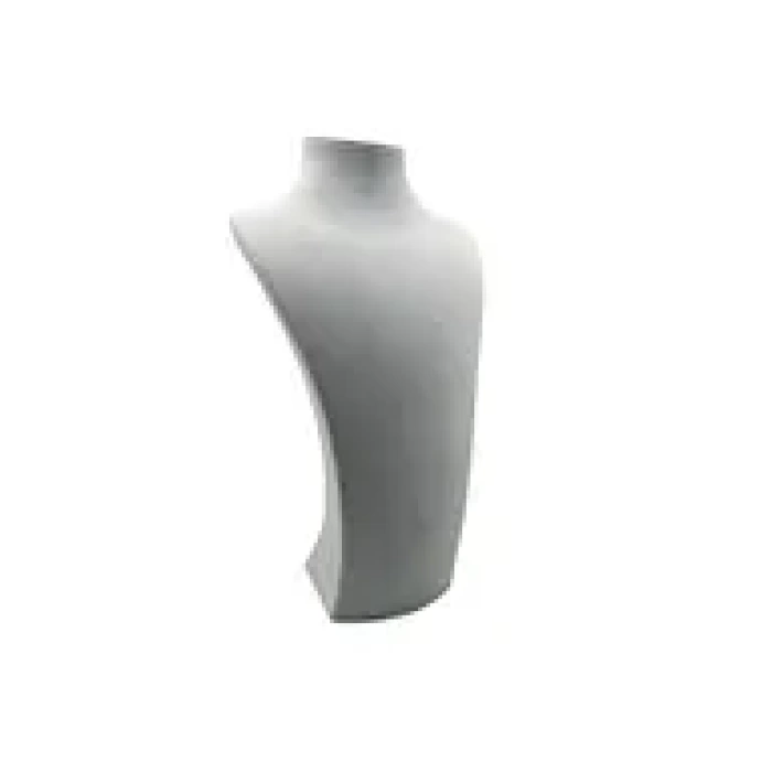 Yerli Üretim Süet Kumaş Elisia Manken Gri Renk 40/ 20 Cm Kolye Gerdanlık Takı Sergileme Mankeni