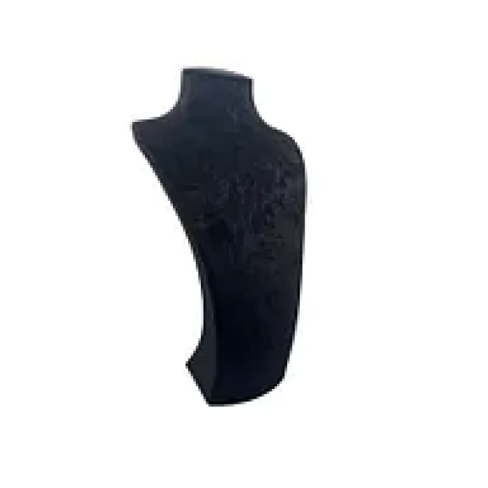 Yerli Üretim Süet Kumaş Elisia Manken Siyah Renk 40/20 Cm Kolye Gerdanlık Takı Sergileme Mankeni