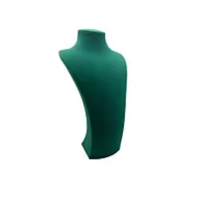 Yerli Üretim Süet Kumaş Elisia Manken Yeşil Renk 40/20 Cm Kolye Gerdanlık Takı Sergileme Mankeni