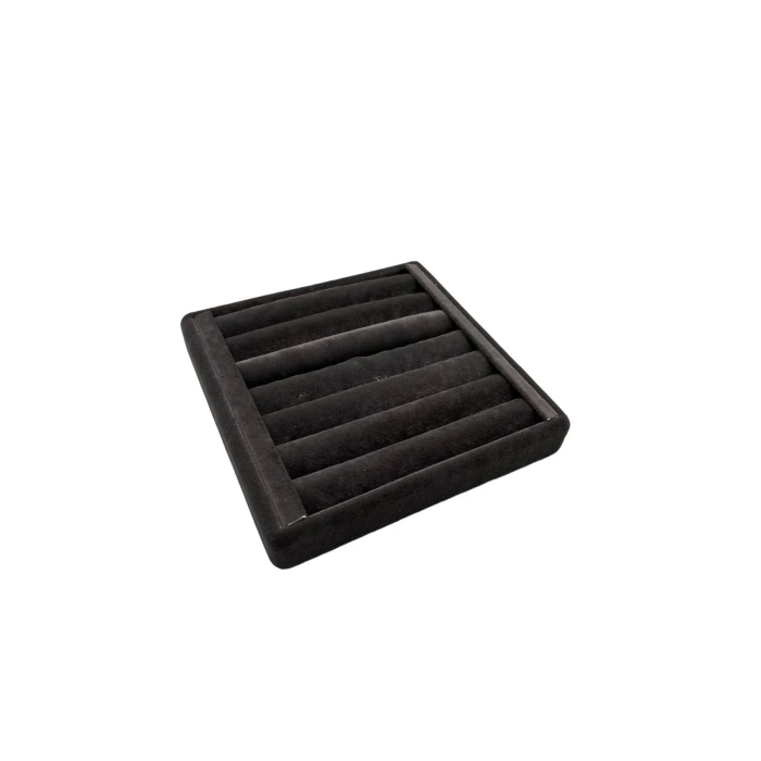 Yerli Üretim Süet Kumaş Füme Renk 15 cm / 15 cm Yüzük Sergileme Standı