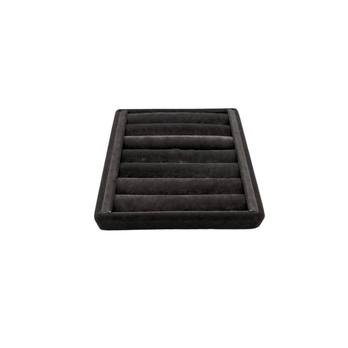 Yerli Üretim Süet Kumaş Füme Renk 15 cm / 15 cm Yüzük Sergileme Standı