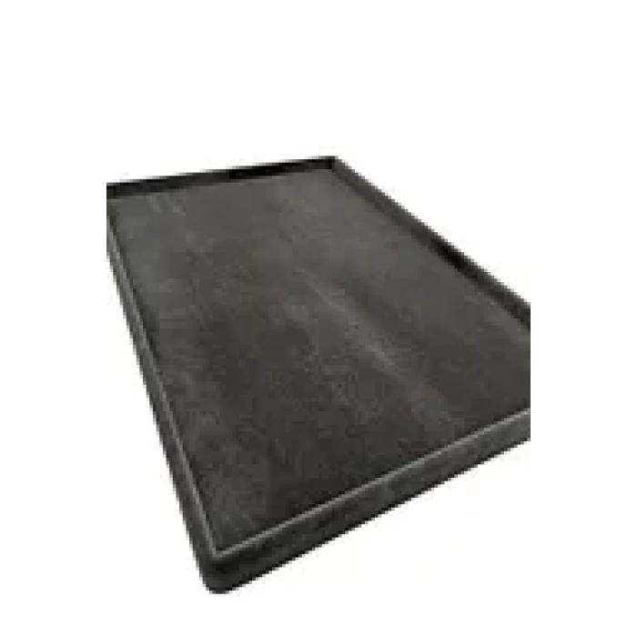 Yerli Üretim Süet Kumaş Füme Renk 34/24 cm Takı Servis Sunum Tablası