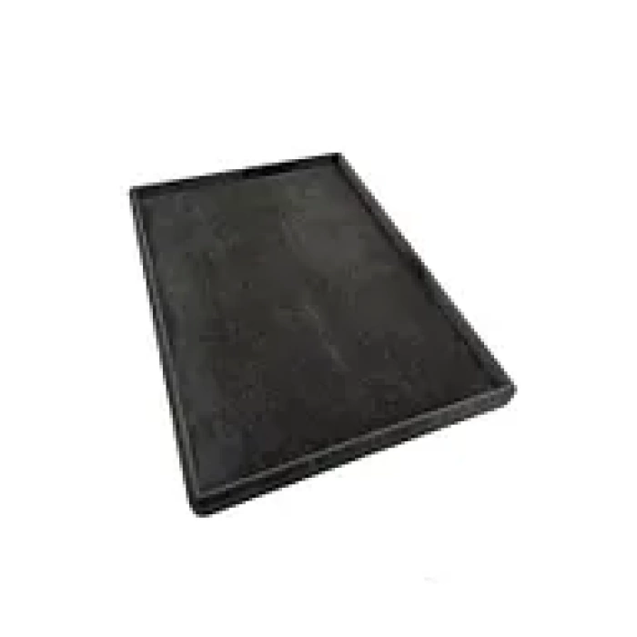 Yerli Üretim Süet Kumaş Füme Renk 34/24 cm Takı Servis Sunum Tablası