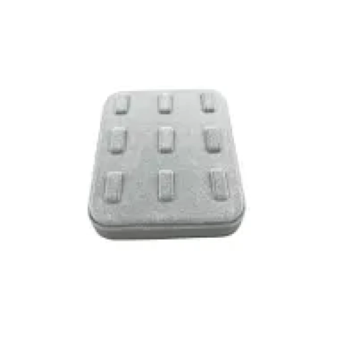 Yerli Üretim Süet Kumaş Gri Renk 12/11 cm Çoklu Tırnaklı Yüzük Sergileme Aksesuar