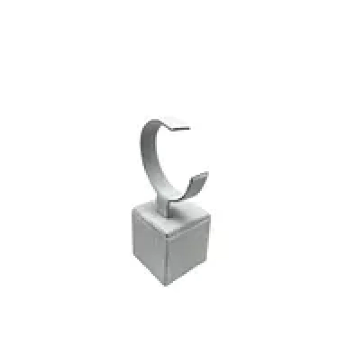 Yerli Üretim Süet Kumaş Gri Renk 13 cm Kelepçe Saat Sergileme Standı