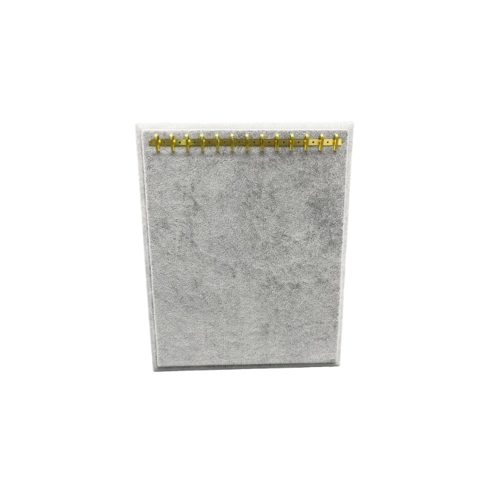 Yerli Üretim Süet Kumaş Gri Renk 20/16 Cm Ayaklı Kanca Bileklik Sergileme Standı