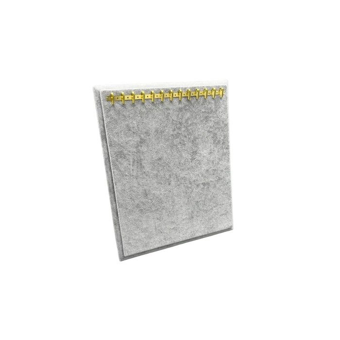 Yerli Üretim Süet Kumaş Gri Renk 20/16 Cm Ayaklı Kanca Bileklik Sergileme Standı