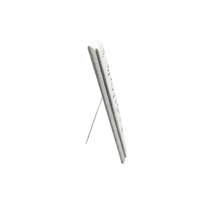 Yerli Üretim Süet Kumaş Gri Renk 20/16 Cm Ayaklı Kolye Sergileme Standı