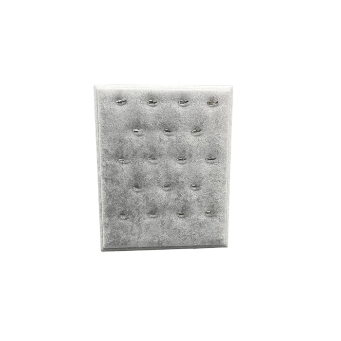 Yerli Üretim Süet Kumaş Gri Renk 20/16 Cm Ayaklı Kolye Sergileme Standı