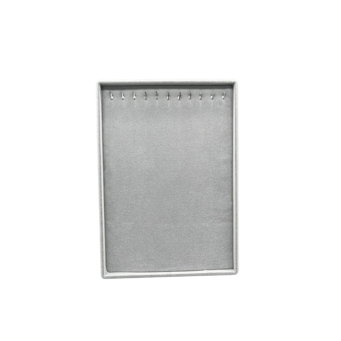 Yerli Üretim Süet Kumaş Gri Renk 34/24 Cm Ayaklı Kolye Sergileme Standı