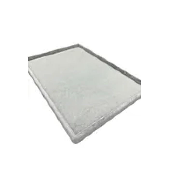 Yerli Üretim Süet Kumaş Gri Renk 34/24 cm Takı Servis Sunum Tablası