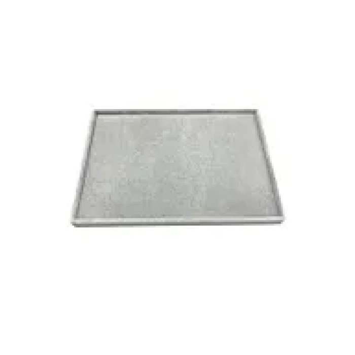 Yerli Üretim Süet Kumaş Gri Renk 34/24 cm Takı Servis Sunum Tablası