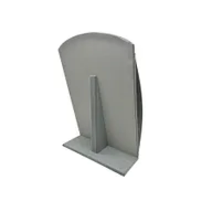 Yerli Üretim Süet Kumaş Gri Renk 34 cm / 24 cm Dik Bombeli Takı Standı