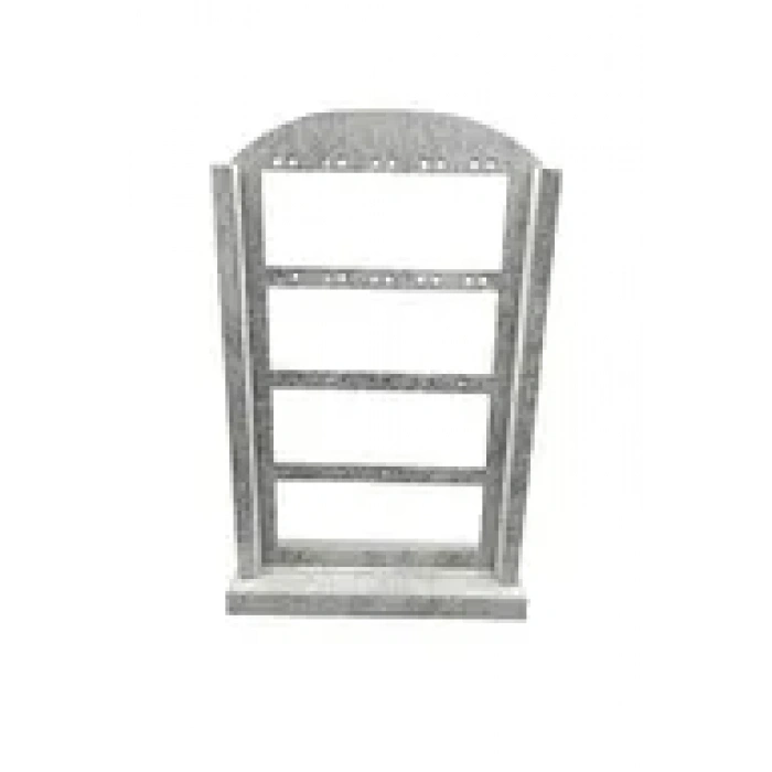 Süet Kumaş Gri Renk 36 /22 cm Ayaklı Küpe Standı