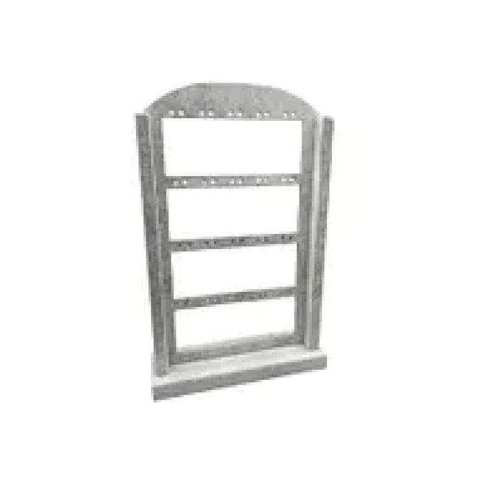 Süet Kumaş Gri Renk 36 /22 cm Ayaklı Küpe Standı