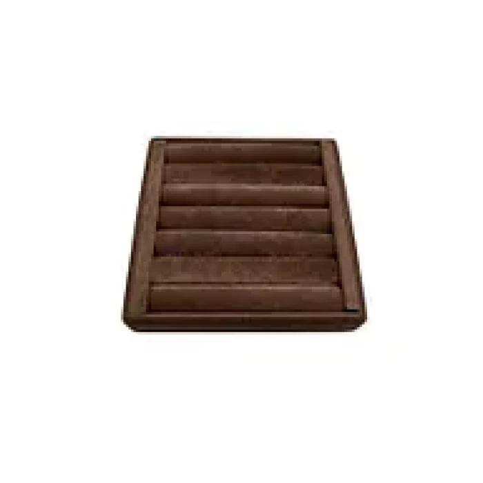 Yerli Üretim Süet Kumaş Kahve Renk 15 cm / 15 cm Yüzük Sergileme Standı