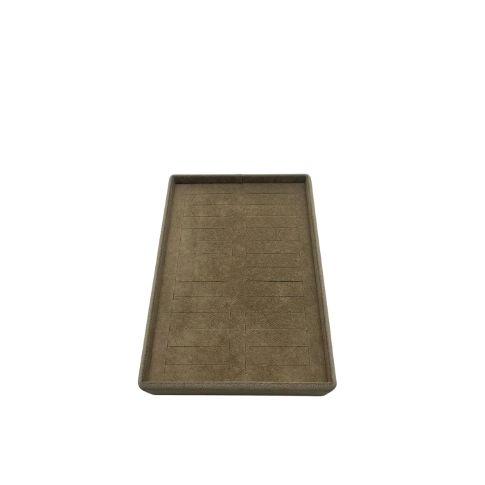 Yerli Üretim Süet Kumaş Kahve Renk 22/14 Cm Batırmalı Bileklik Kelepçe Tablası