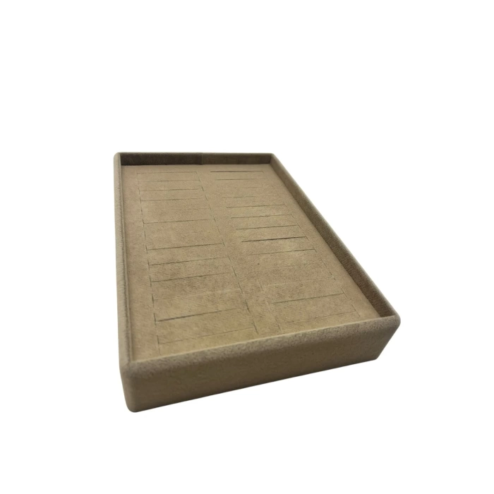 Yerli Üretim Süet Kumaş Kahve Renk 22/14 Cm Batırmalı Bileklik Kelepçe Tablası