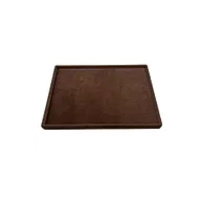 Yerli Üretim Süet Kumaş Kahve Renk 34/24 cm Takı Servis Sunum Tablası